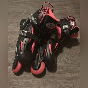 Women's Pink and Black Inline Skates